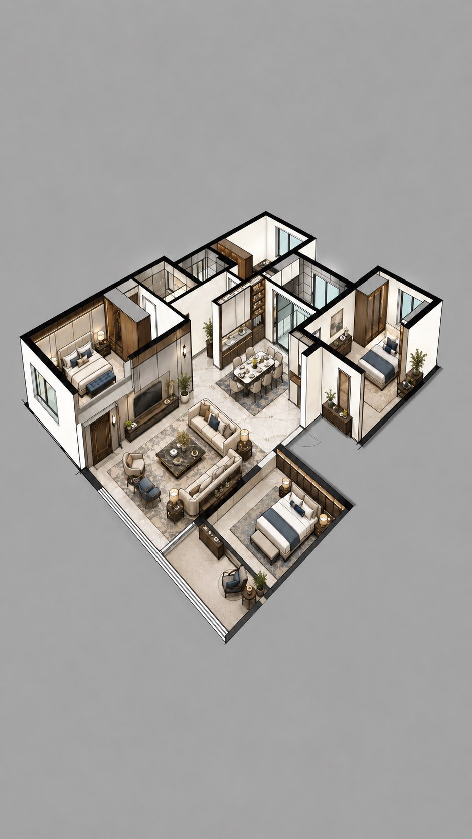 Stylized 2D Floorplans - Before